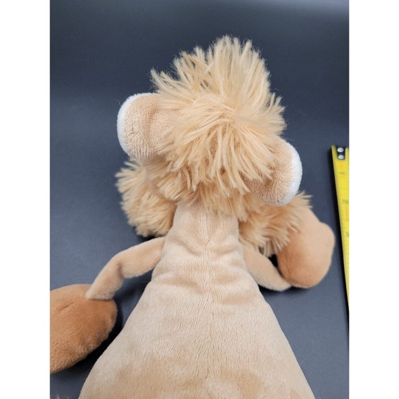 Plush Lion Stuffed Animal 12" Floppy Arms Legs Derpy Brown Cream Smiley - Picture 7 of 9